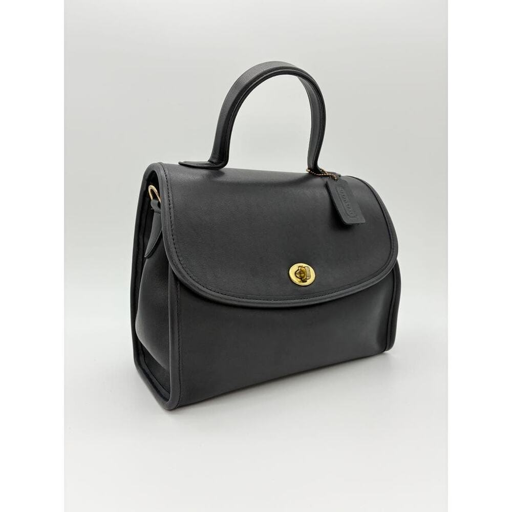 Rare Vintage Coach Manor Bag Navy Gorgeous Silky soft - Picture 15 of 15